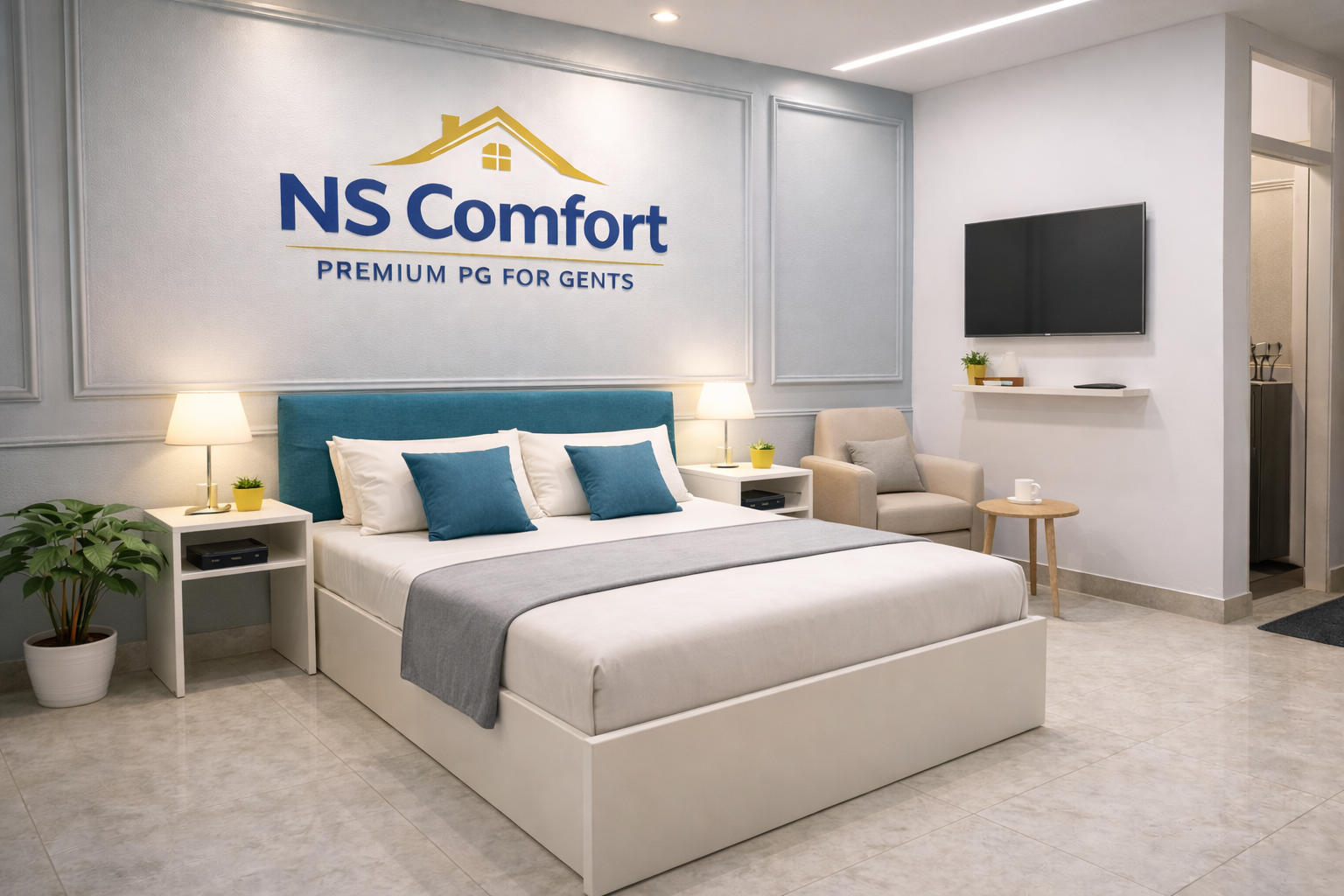 Premium PG room for gents at NS Comfort Premium PG Bengaluru